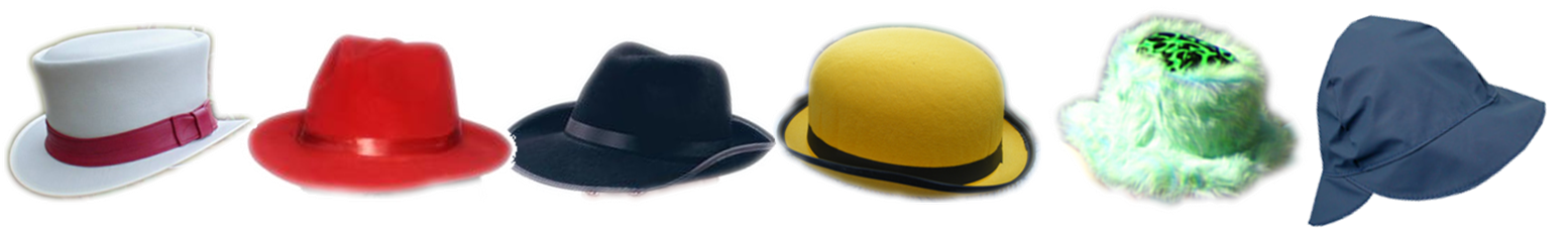 Six Coloured Hats